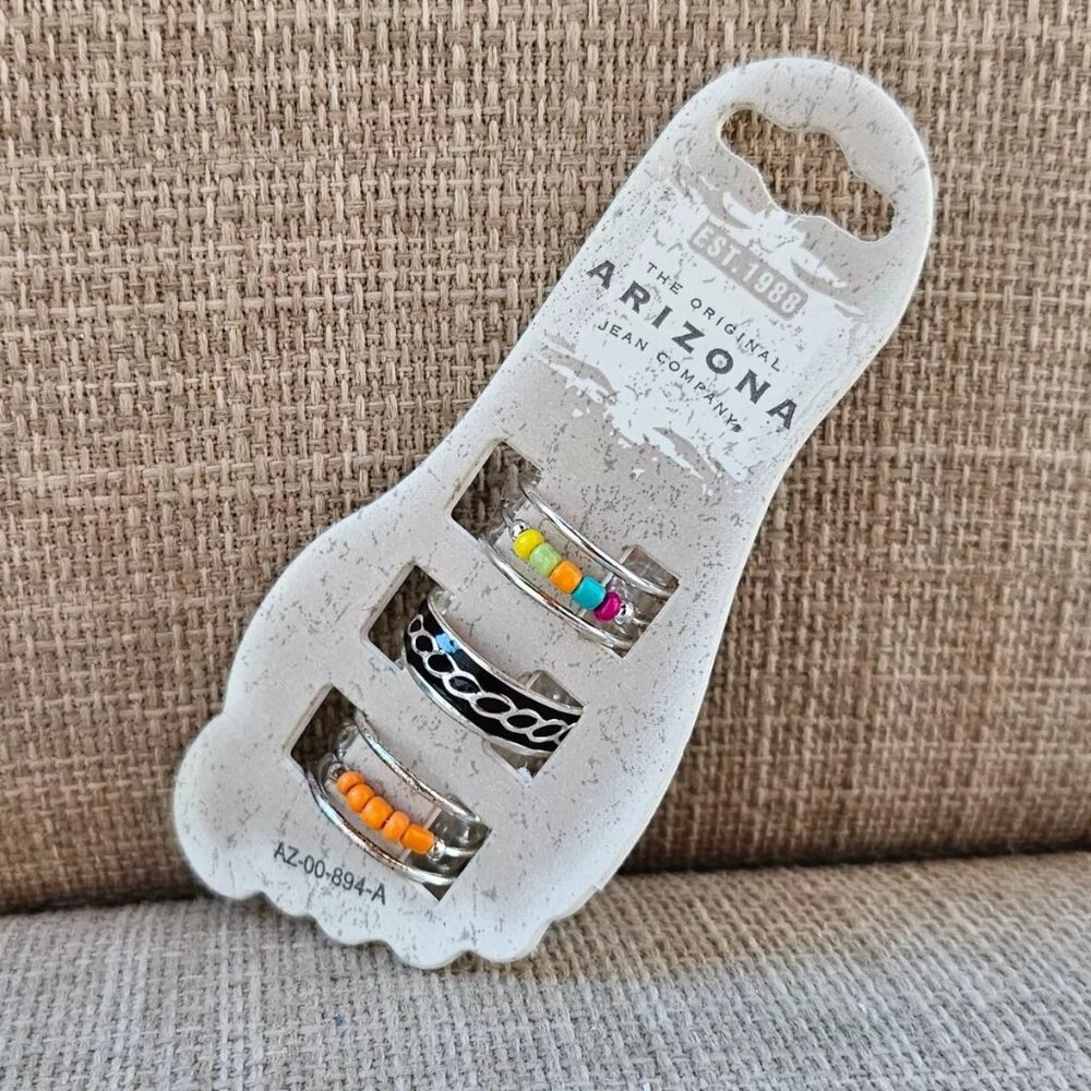 Arizona Jeans Company Women Foot Rings Fashion Feet Jewelry of 3 Set NWT